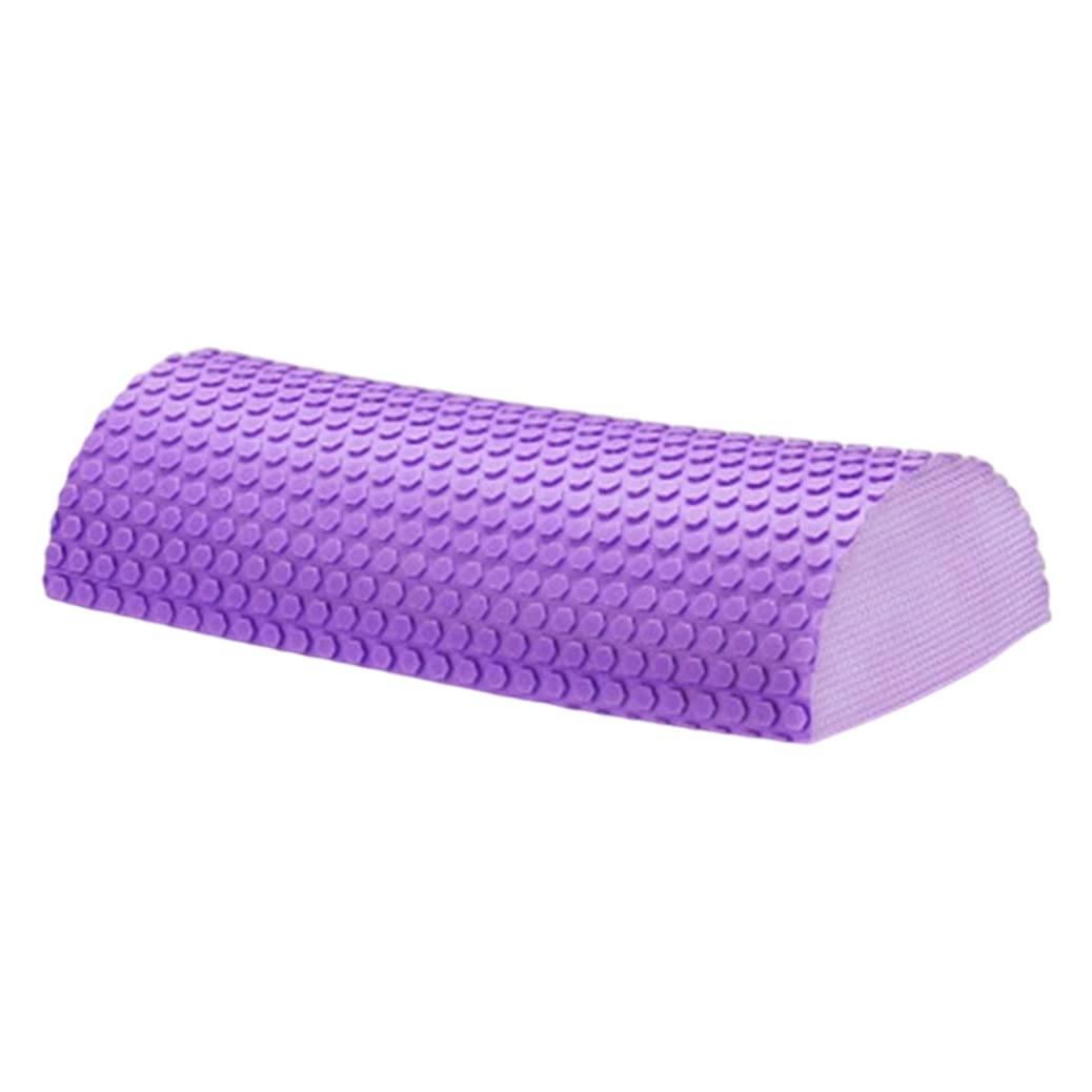 Half Round Foam Roller Eva Back Exercise Shaft Yoga Columns for Deep Tissue Muscle Massage Semi Circular Yoga Column Semi-Shaft Foam Roller Purple