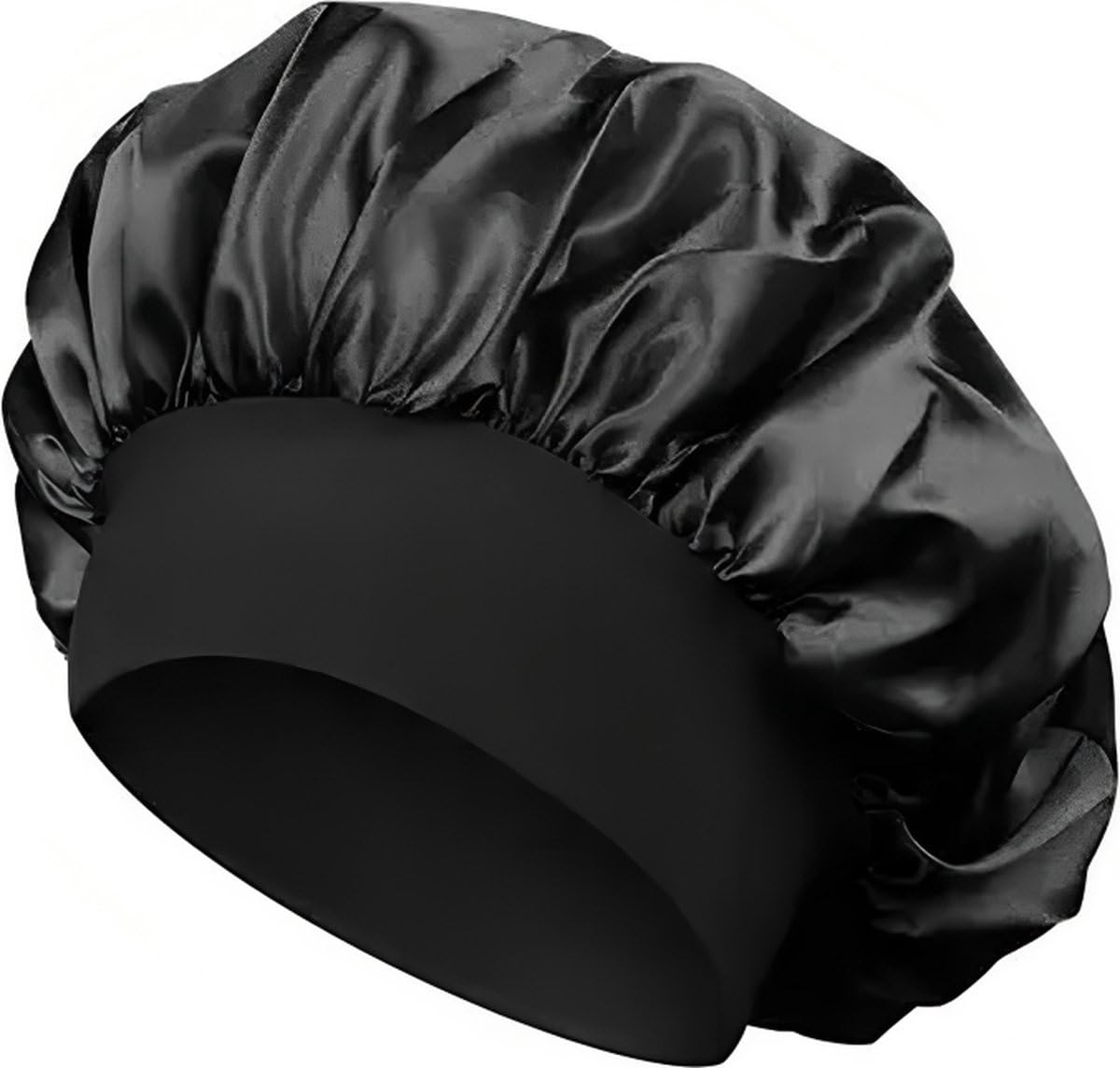 Satin Sleep Cap - 1 Piece - Bonnet satin - Satin Bonnet - Hairnet - Black