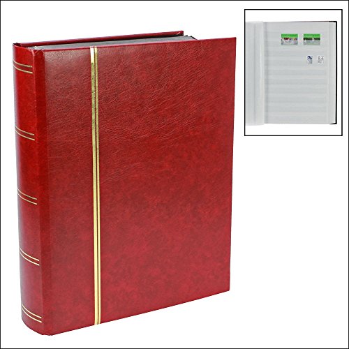 Album Timbre avec Gaufrage de Lignes Dorées Safe 110-1 Classeur Collection Premium