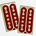 Pickup Stickers for Humbucker // Seymore Duncan SH-1 - Red
