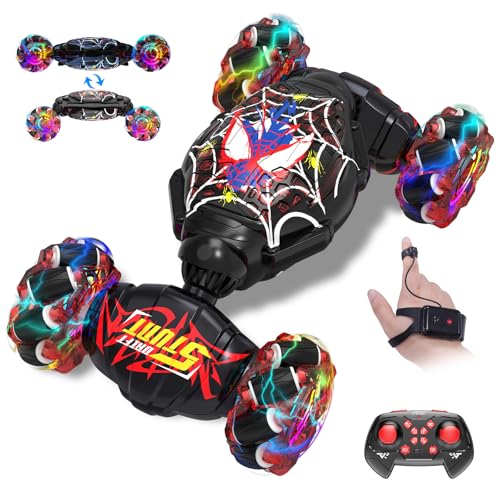 Nikuku Gesture Sensing RC Stunt Car - 4WD Hand Controlled Remote Control Car with 360° Rotation, 2.4GHz Drift Toy for Kids Ages 6 7 8-12 13 Year Olds - Best Birthday Gifts for Boys Girls