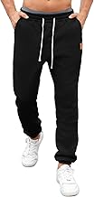 Aisprts Pantalon Survêtement Homme Polaire Pantalon de Sport Chaud Hiver Bas de Jogging Coupe Ample à Bas Élastiqué et Poches Latérales