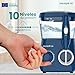 Imagen de Irrigador dental Aquapik100® profesional waterflosser limpieza profunda potente 10 niveles de presión 9 boquillas depósito 600ml para encías sensibles ortodoncia puentes implantes elimina placa dental