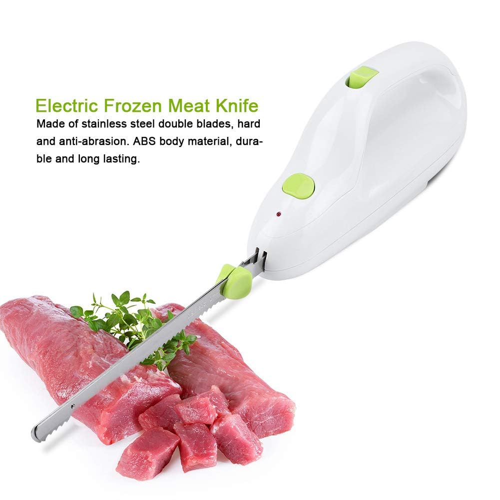 Ejoyous Couteau électrique Viande, Couteau à Pain électrique à Viande Congelée avec Moteur Puissant de 110 W et Trancheuse à Viande à Double Interrupteur pour Couper le Fromage