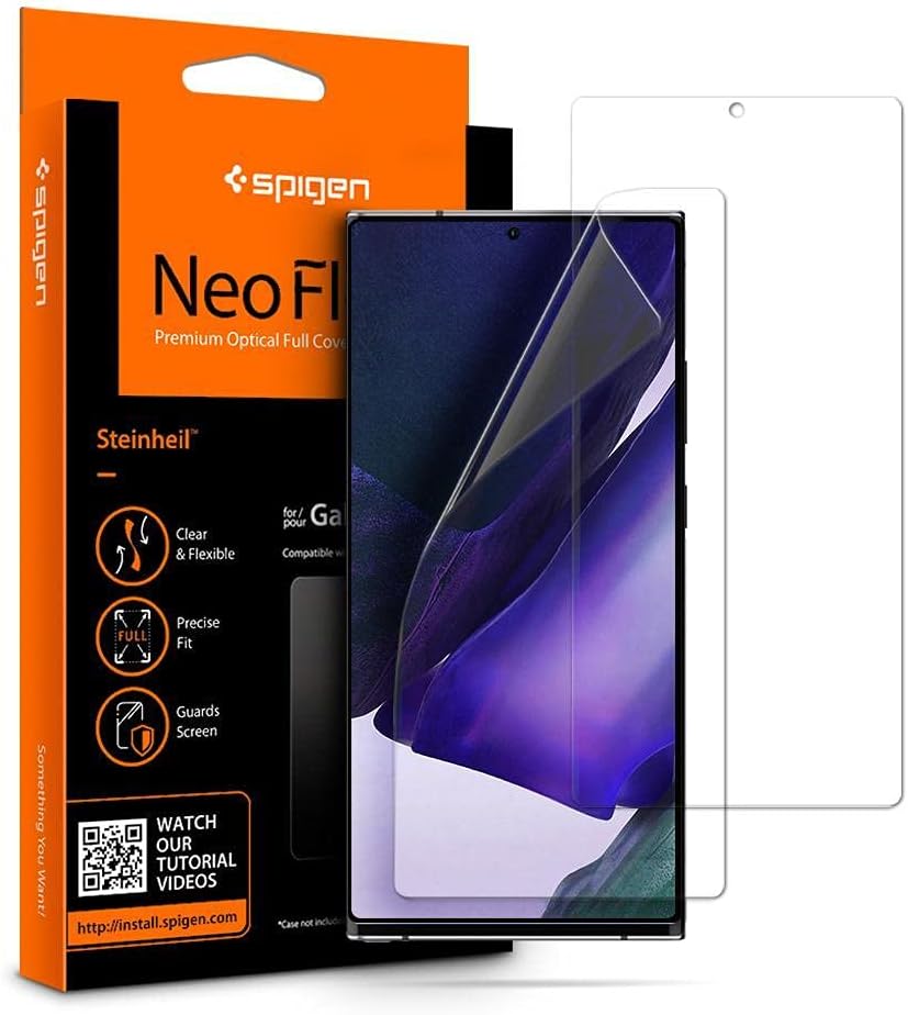 Spigen NeoFlex Screen Protector Glass Guard Film for Galaxy Note 20 Ultra - 2 Pack, Transparent