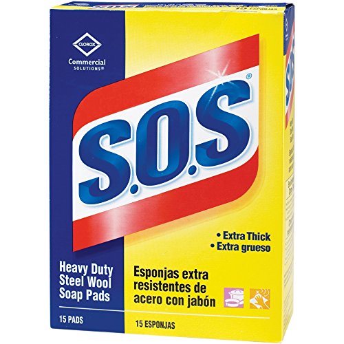 Steel Wool Soap Pads, 2.4 x 3, Steel, 15 Pads/Box, 12 Boxes/Carton