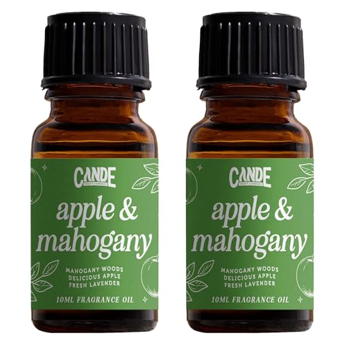 Image of CANDECraftCo Premium Fragrance Oil - Diffuser Oils Fragrances Scented for Home, Candle Soap Making Supplies, Aromatherapy Blends for House (0.34 Fl Oz) (2-Pack, Apple + Mahogany)