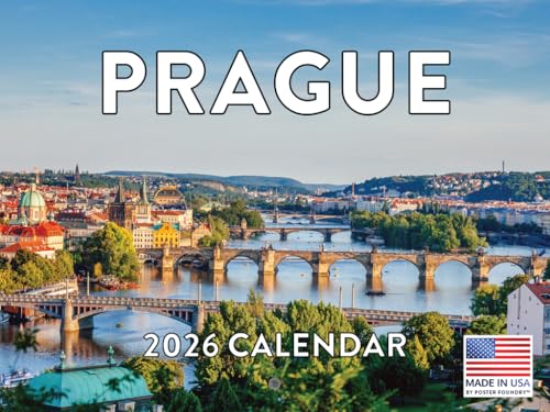 Calendario mensual de pared 2026 de Praga