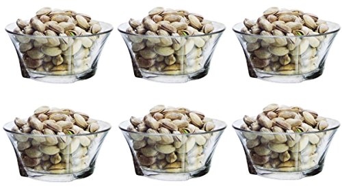 Truva Lot de 6 bols à dessert en verre transparent Ø 10 cm