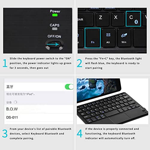 Ultratunt trådlöst Bluetooth-tangentbord med pekplatta - Universellt