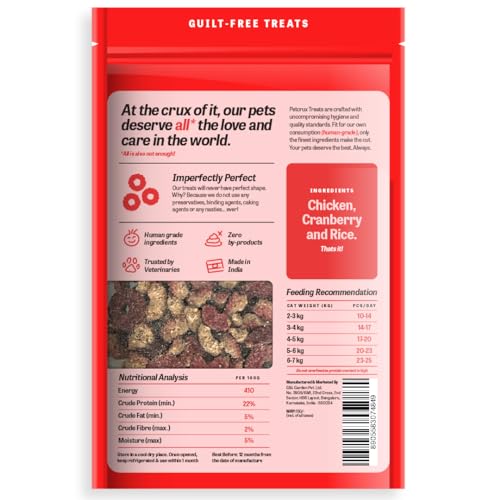 Image of Petcrux Chicken & Cranberry Cat Treats, 70g