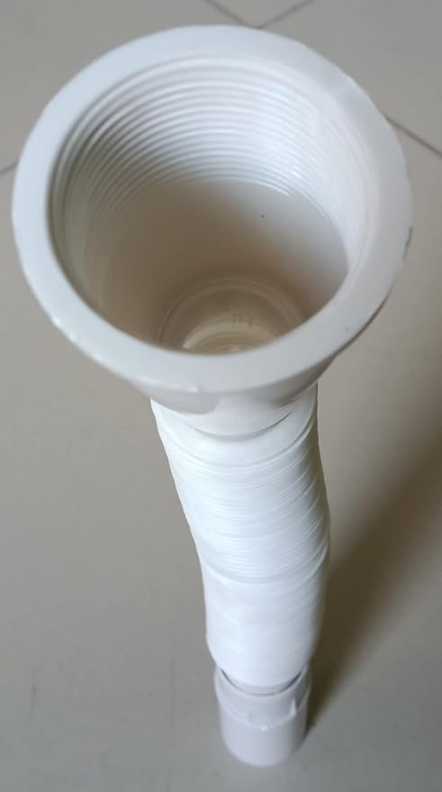 Infinite tech Kitchen/Wash Basin Sink Waste Water Drain Pipe Flexible Length PVC socket Hose pipe water outlet tube (2)