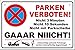 Produktbild tatmotive PREMIUM PS01 Parkverbotsschild lustig Schild Parken verboten inkl. Schrauben & Löcher, aus Aluminium / 300 x 200 x 3 mm