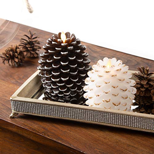 Pavilion Gift Company 99952 Brown 5 Inch Pinecone Led-Lit Battery Operated Realistic Flame Candle Made From Real Wax thumb #5
