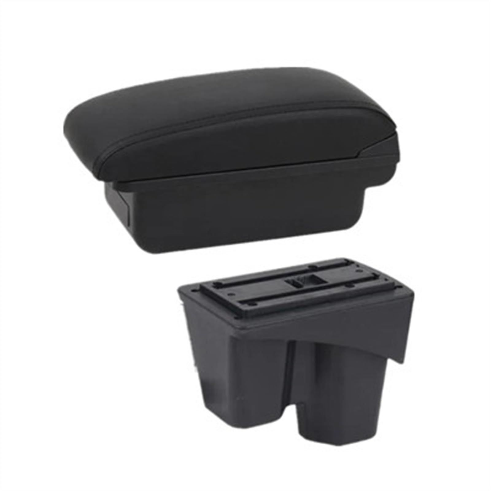 NMJLQW Storage Rack Car Interior Accessories Center Console Storage Box Multifunctional Armrest Storage Box For City(A1 black line)
