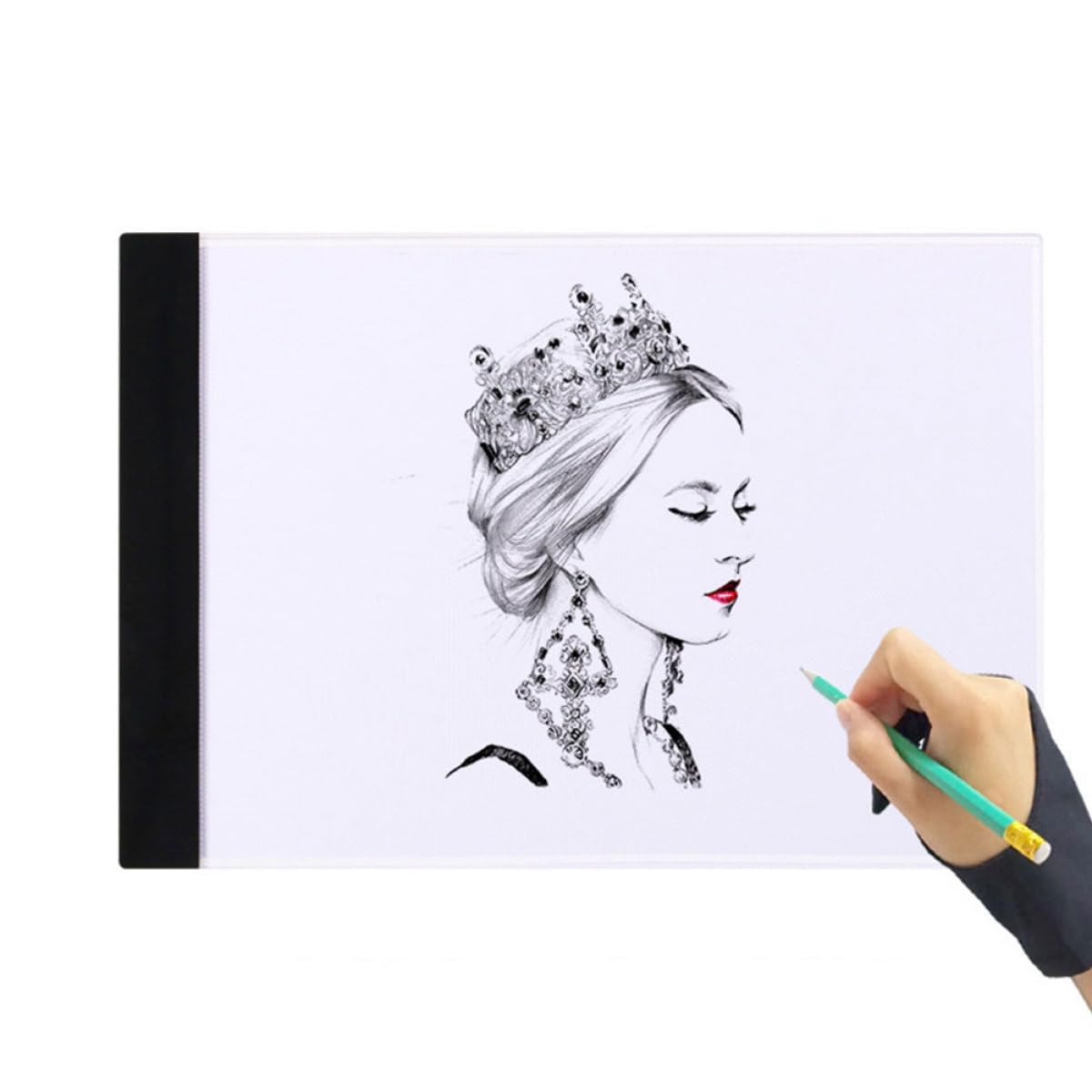 SOESFOUFU Mesa de Luz Fácil de Transportar y Almacenar A4 Acrílico con Tablero de Copia LED Blanco con Cable USB Adecuado para Práctica de Pintura Profesional
