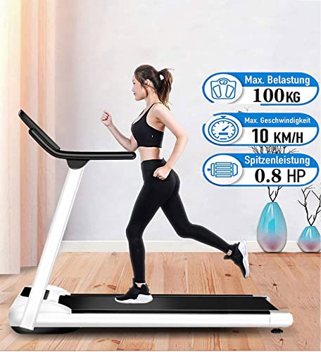 Image of Treadmills,Indoor Foldable Electric Treadmill Fitness Silent Tilting Treadmill LCD Sn 1-10Km /H,Magnetic Lock Design