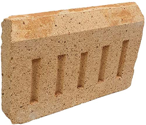 Vintage Decor Fireclay Coalsaver Fire Brick Set with Side Back Bricks for Wood Burner, Reduces Fuel Use, Increases Heat Output, Ceramic, 8 inch Back Brick