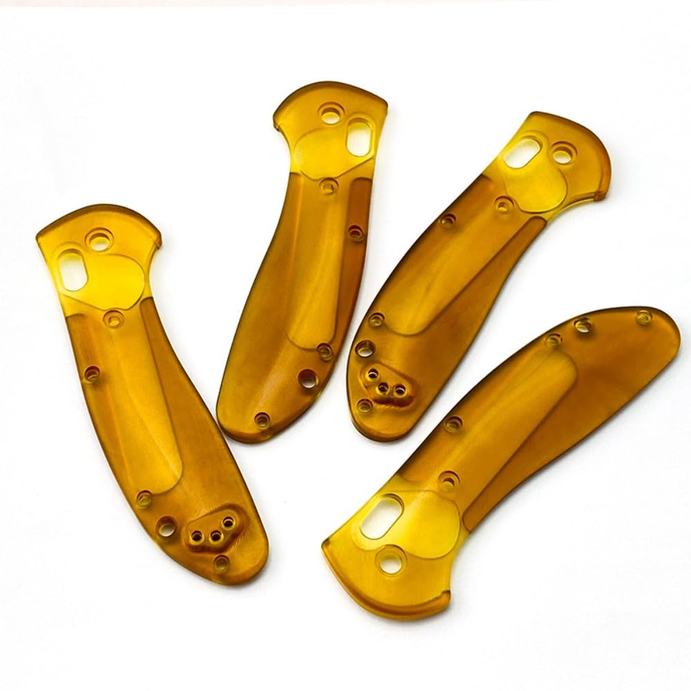 1 paio di impugnature di ricambio trasparenti PEI in polieterimmide progettate per Benchmade Griptilian 551 550 fai da te maniglie patch (viti incluse)