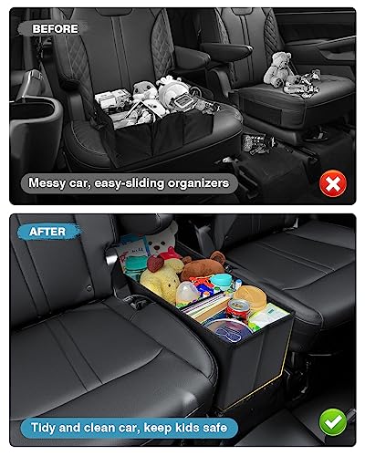 Image of Mixsuper Liner Car Seat Organizer for Kia Sorento 2026 2025 2024-2021, Console Organizer Backseat Box for Kia Sorento, Dog Toy Box Storage Bin Kids Toys Baby Supplies Travel Accessories