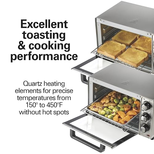 Hamilton Beach Countertop Toaster Oven & Pizza Maker Large 4-Slice Capacity, Stainless Steel (31401) - image 2