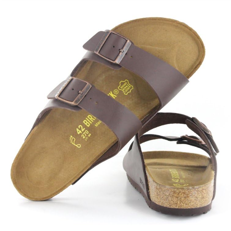 Birkenstock Arizona Unisex Dark Brown Birko-Flor Sandal 42 / Unisex US Size 11-11.53
