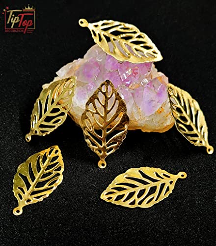 Image of Premium Golden Metal Charms Filigree Connectors for Craft and Jewellery Making Accessories DIY