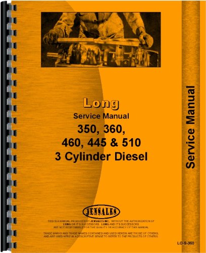 Service Manual Long 350 445 510 360 460 Diesel 3 CYL Tractor      Plastic Comb