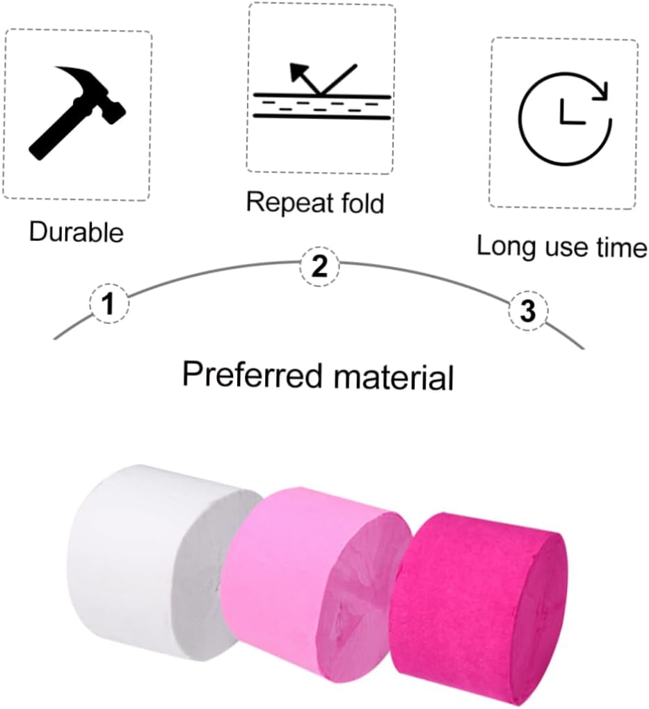HOMSFOU 9pcs Crepe Paper Roll for Decorations for Crafting Paper Flowers and Background Decor for Halloween and Parties