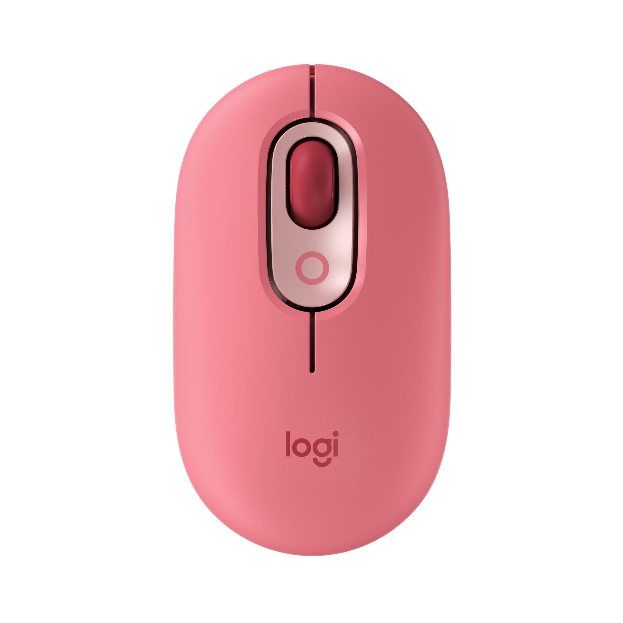 Logitech POP Mouse, Kabellose Maus mit anpassbaren Emojis, SilentTouch-Technologie, Präzises/schnelles Scrollen, Kompakt, Bluetooth, USB, Multi-Device, OS-kompatibel - Heartbreaker