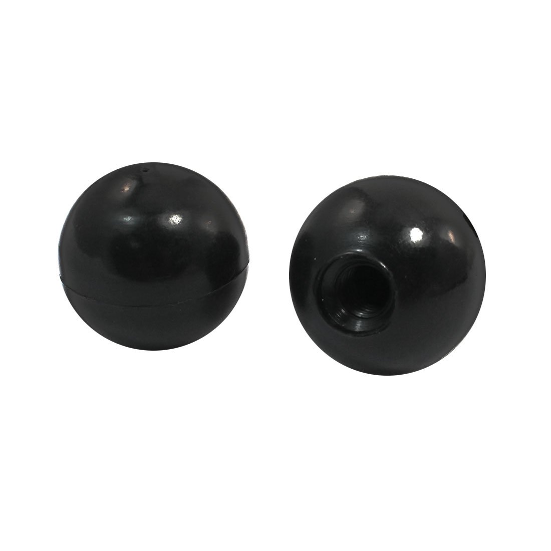 Sourcingmap Black Plastic 8mm x 30mm Diameter Round Ball Handle Knob 2 Pcs