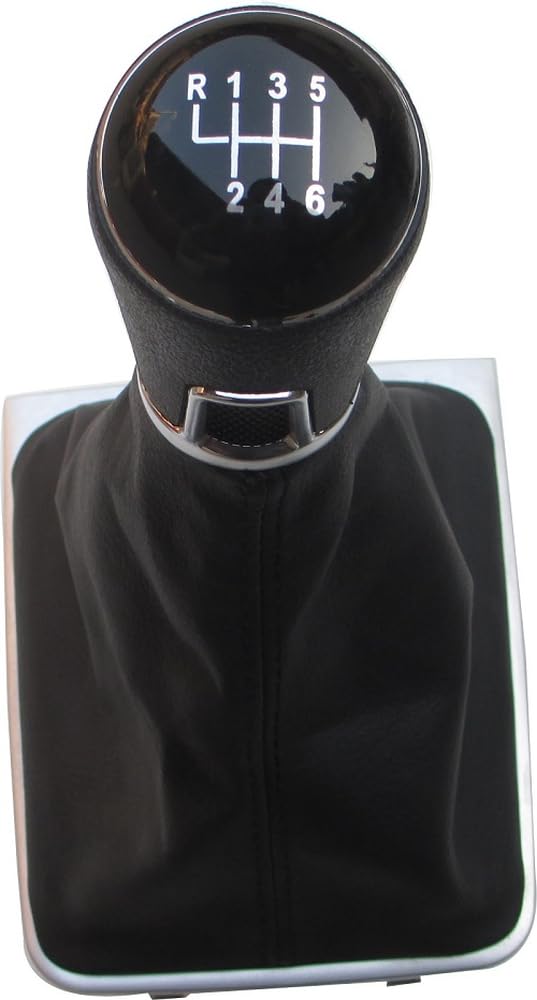 YDXHERTA Auto Accessory for Passat B7 2011 2012 2013 2014 2015 New 5 / 6speed Car Gear Shift Knob with Black Leather Boot 3AA711113A(6speed)
