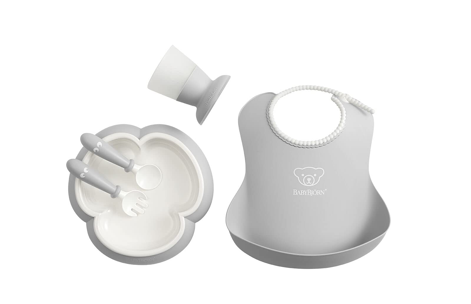 BabyBjörn Coffret Repas Bébé, lot de 5, Gris