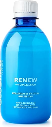 GeoSilica - Renew - Suplemento mineral de sílice geotérmica natural con zinc y cobre para cabello uñas y piel de Islandia Sin aditivos Sin