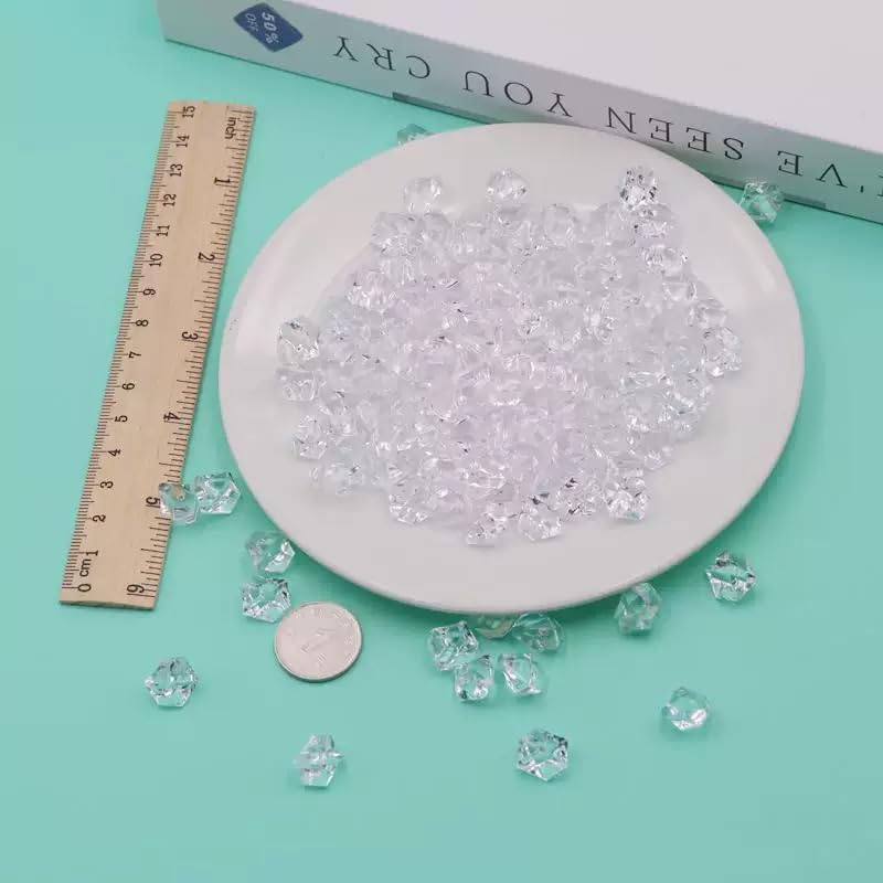 500 piezas cubos de hielo falso transparentes 11x14 mm miniatura 5