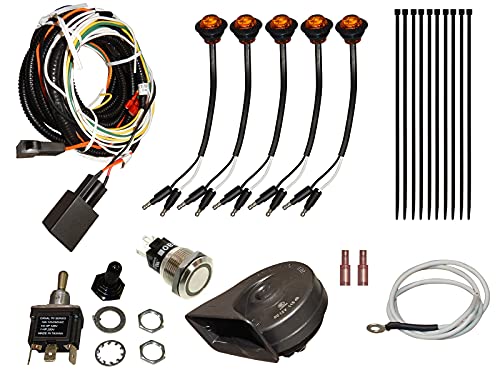 SuperATV Turn Signal Kit with Turn Signal Toggle Switch and Dash Horn for Kawasaki Mule Pro FXT/DXT/DX/FX/FXR (2016+) - Easy Installation!