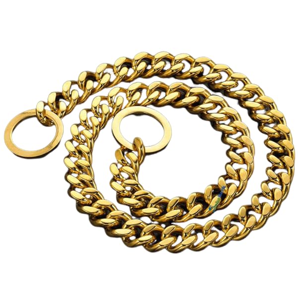 BohoBark Pet Dog Fancy Choke Chain Collar, Dog Choke Chain Martingale Collar Dog Neckless Golden (Size 10No 18 inch) (B0CG9RPZWW) Amazon Price History, Amazon Price Tracker