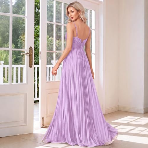 Image of Sexy Backless Maxi Formal Dress for Women with Sequin, Sleeveless Pleated Evening Gowns for Wedding and Cocktail