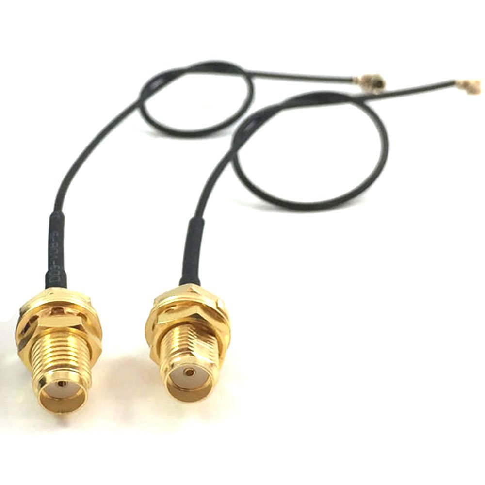 2 x U.fl iPx Mini Pci to Sma Conentcor Pigtail Antenna Wifi Cable 1.13 15cm (Sma Female(No Pin))