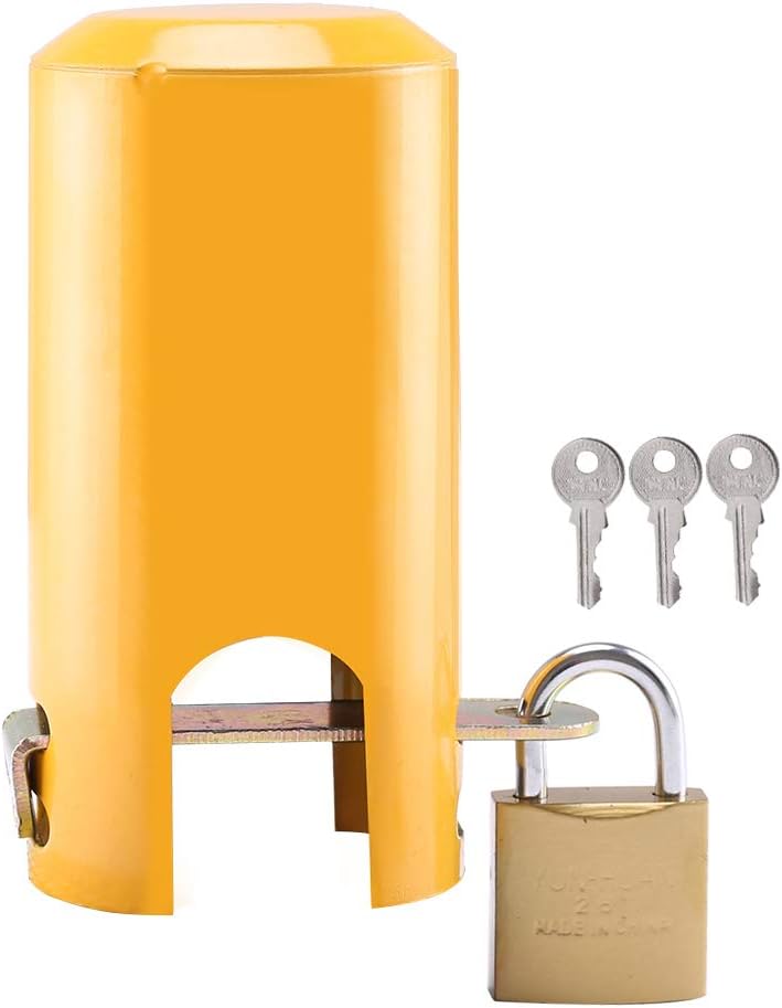 Faucet Lock, Multi-Purpose Protective Cover for tap Faucet and Valve Outdoor,tap Lock Padlock Outdoor Faucet Locking Anti-Theft System (Style A - Small Opening（Yellow）) : Patio, Lawn & Garden