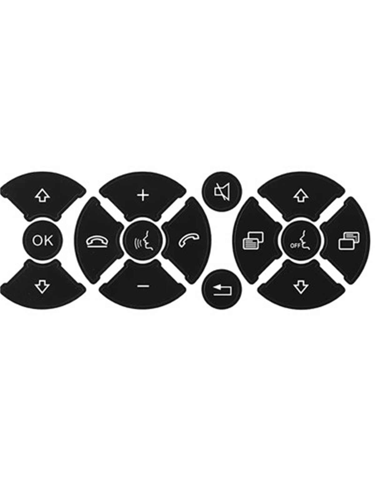 Button Trim Compatible with Benz E Class W212 W207 A207 E200 E220 E250 E300 E350 Car Steering Wheel Button Stickers(Style A)
