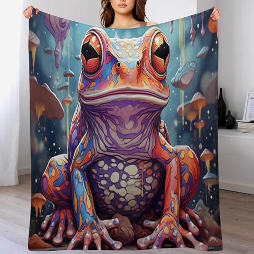 Couverture grenouille douce et moelleuse pour vos soirées cocooning sur le canapé