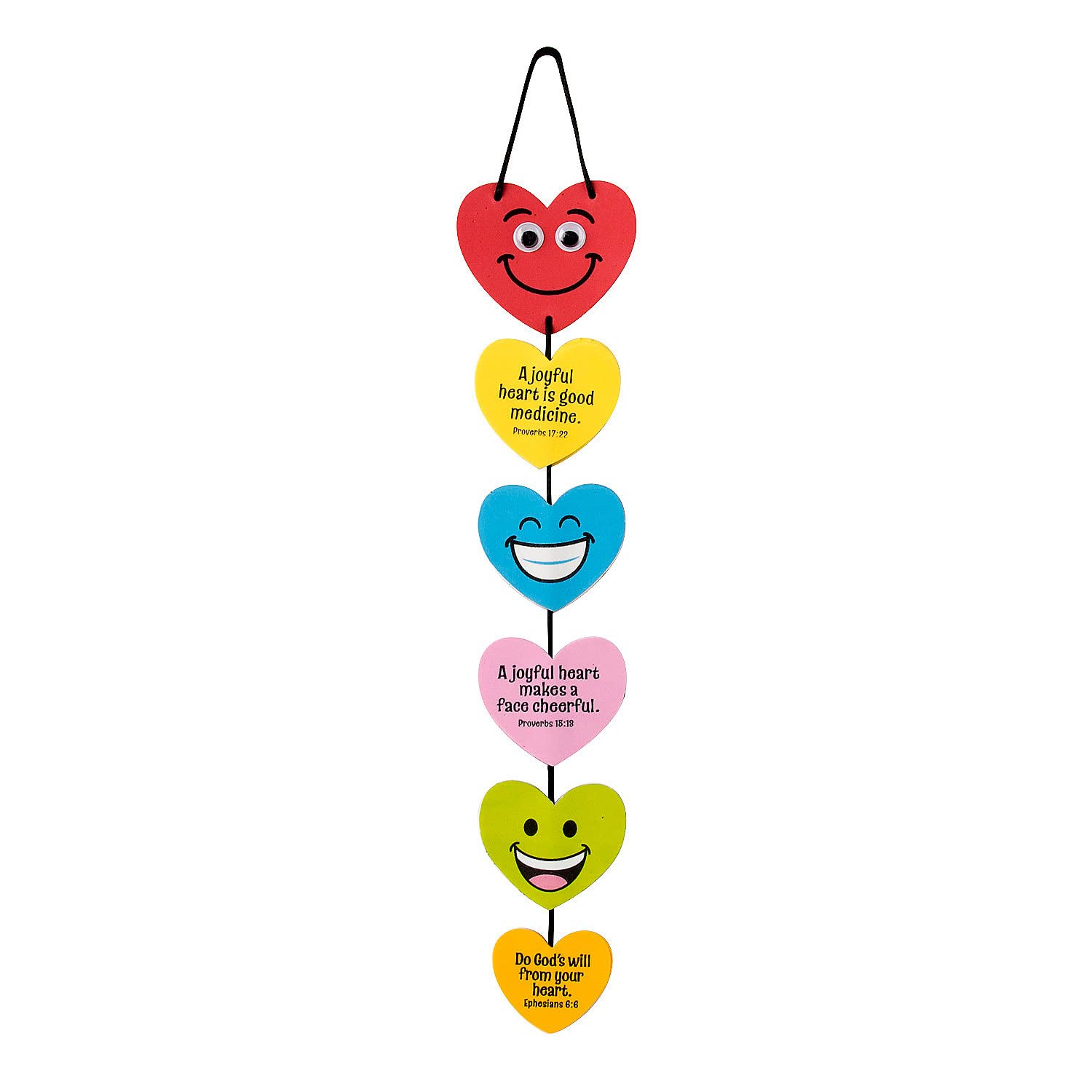 Religious Joyful Heart Mobile Craft Kit - Makes 12