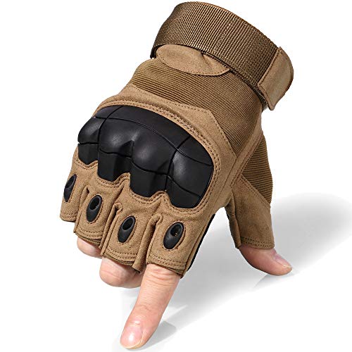 Image of WTACTFUL Tactical Fingerless Gloves Men Women, Breathable Anti-Slip