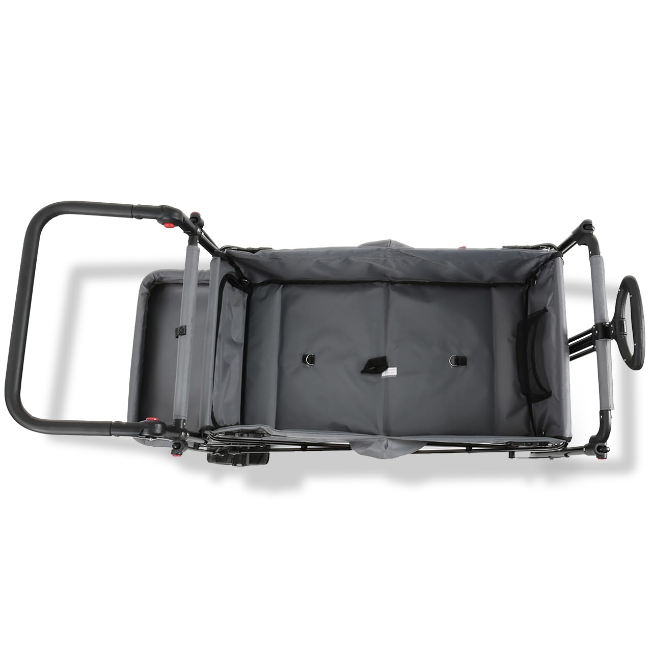 FUXLIFE Carrello da spiaggia FX-CTB800 Grigio - Carrello pieghevole per la spiaggia e il tempo libero - Interno imbottito - Tettuccio parasole - Ruote fuoristrada per sabbia e terreno