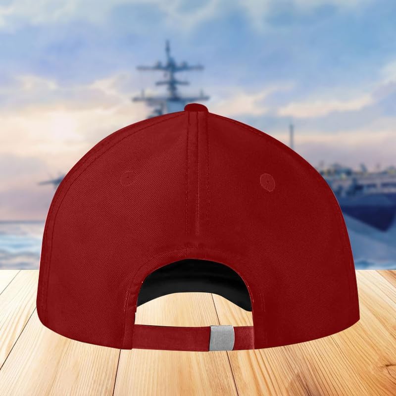 Embroidered RED Veteran Hats for Men, Veterans Caps for Men, Military Retired Hats, Military Cap, Gift for Veteran - Image 4