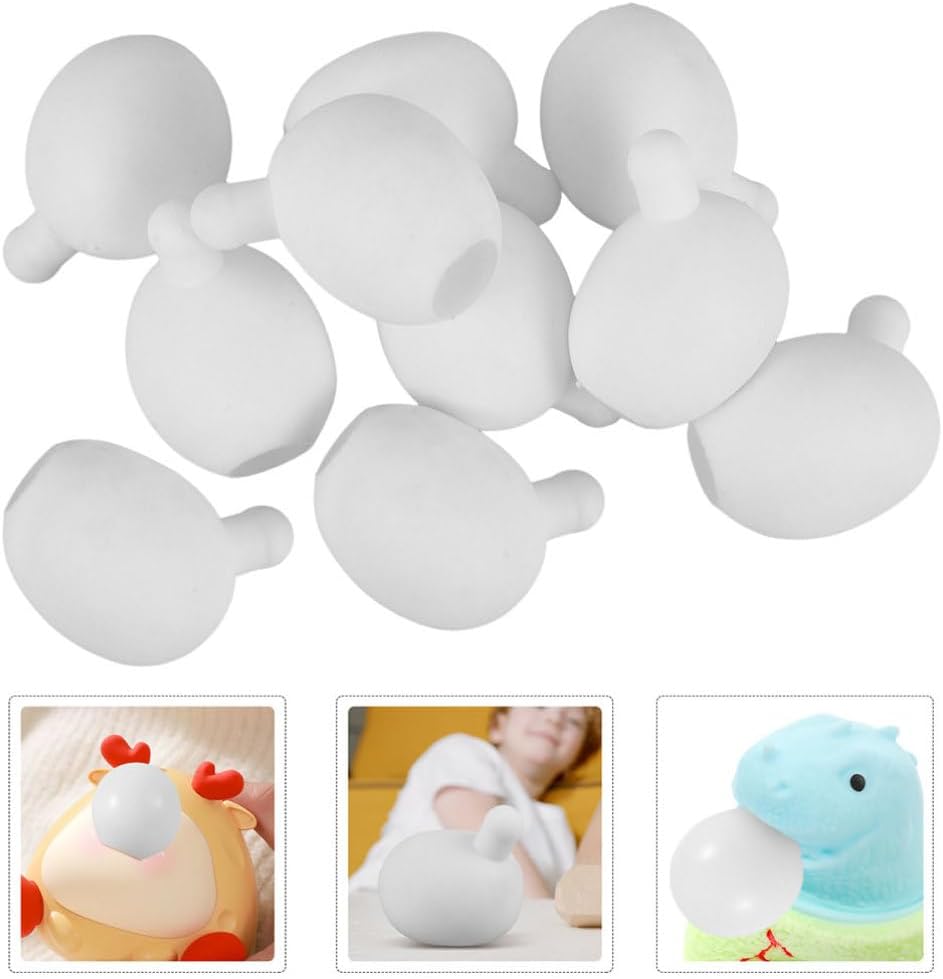 DOITOOL 20Pcs Bubble Inner Core Ball Accessories 2.48In Silicone Inserts for DIY Doll Making Squeeze Toy Cores Stress Relief and Crochet Toy Supplies