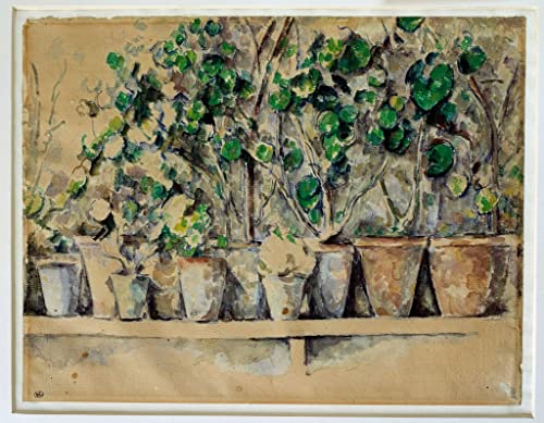 Impression d'art Paul Cézanne les pots de fleurs pour un salon élégant et chaleureux 60x90cm
