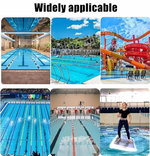 Corde de sécurité piscine avec flotteurs bleus et blancs premium - 6