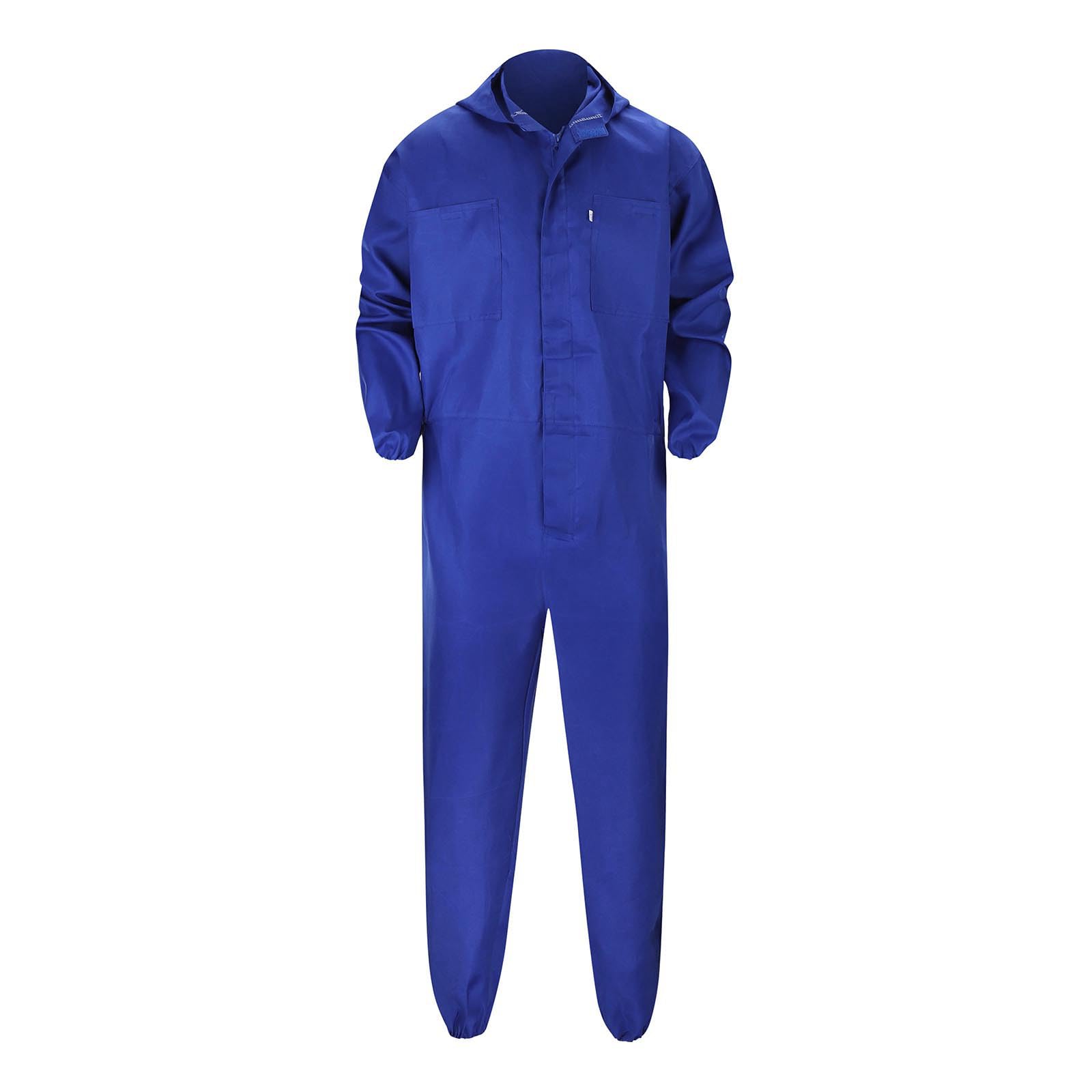 Generisch Tuta da lavoro da uomo, per polvere, da lavoro, con cappuccio e tasche, per verniciatura, riutilizzabile, per tutto il corpo, per officina, uniforme
